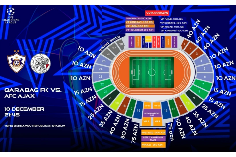 \"Qarabağ\" - \"Ayaks\" oyununun biletləri satışa çıxarıldı