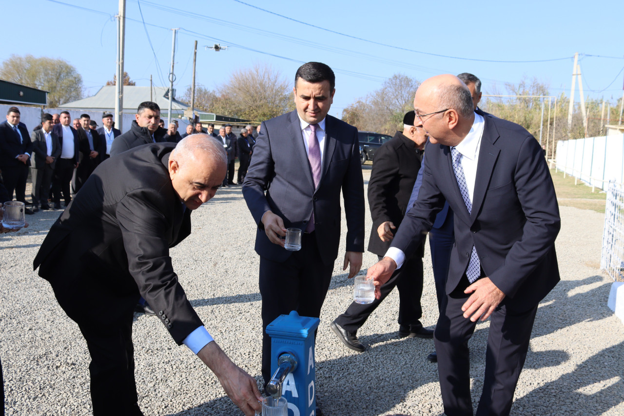 Saatlının bu kəndləri içməli su ilə təmin olundu - Fotolar