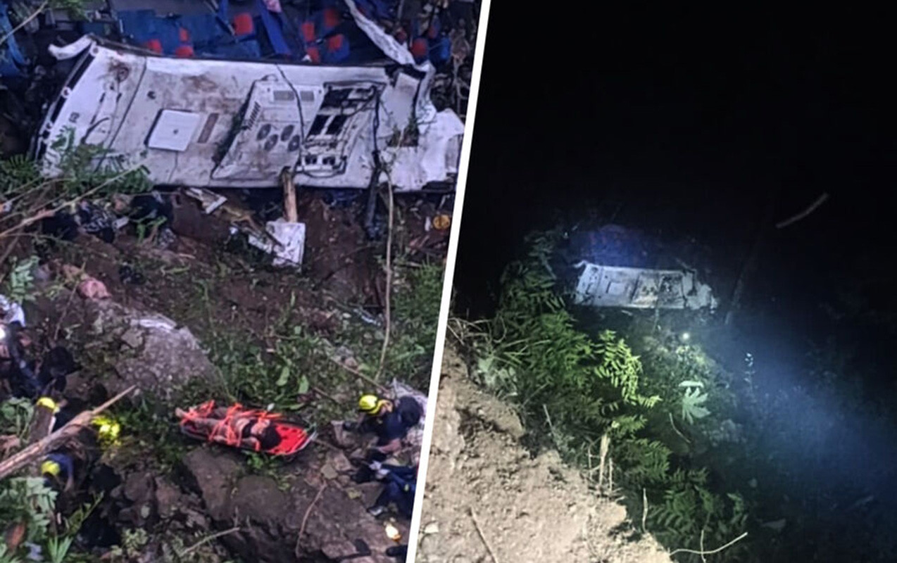 Kolumbiyada məktəb avtobusu dərəyə aşdı - Ölən və yaralananlar var