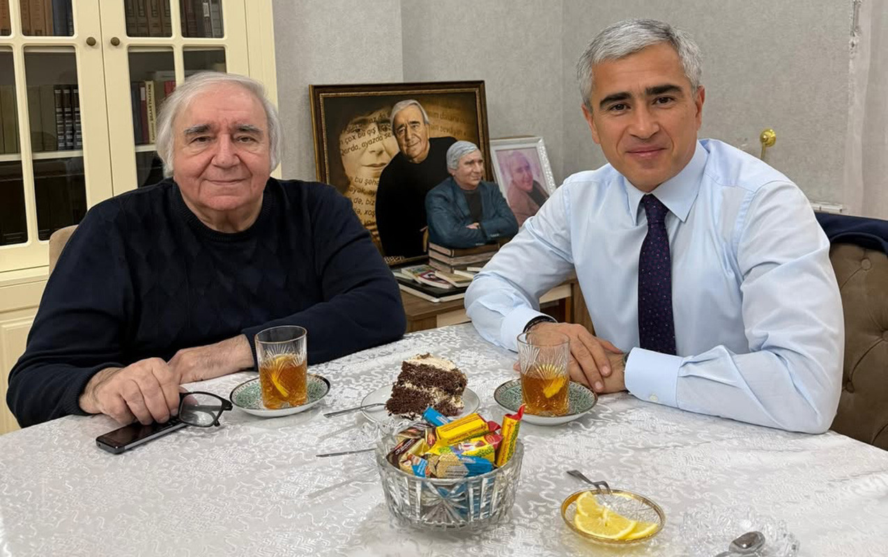 Anar Ələkbərov Xalq şairi Ramiz Rövşənin evində qonaq oldu