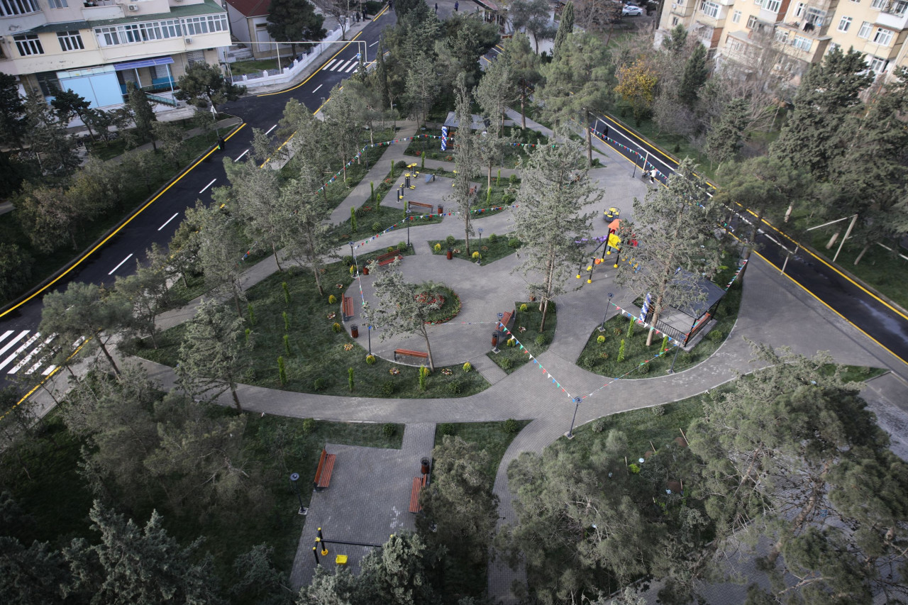 Nizamidə yeni park sakinlərin istifadəsinə verildi - FOTOLAR