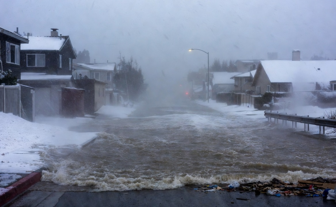 Kaliforniyada 72 saat yağış yağdı - ABŞ-də rekord