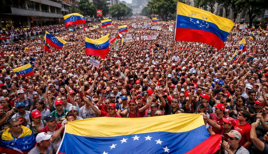 Venesuelada&nbsp;dəstək mitinqləri başladı