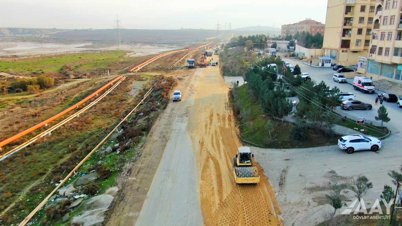 Masazırda bu yol təmir olunur - VİDEO/FOTO