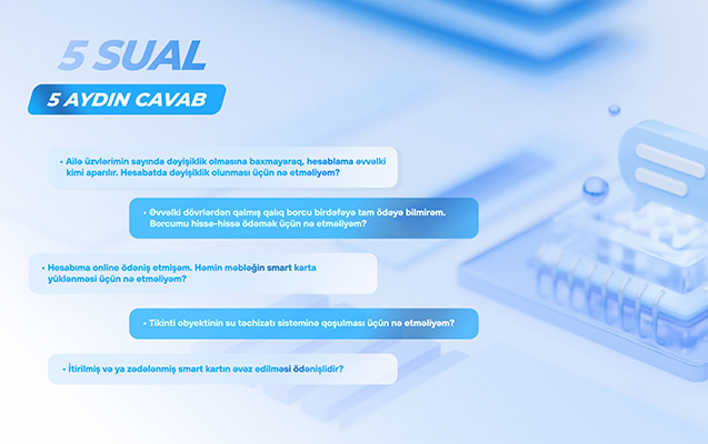 Su təchizatına dair mütəmadi verilən suallar və onların cavabları