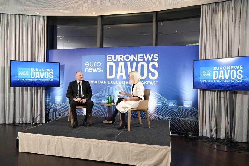 İlham Əliyev “Euronews”a müsahibə verdi - FOTOLAR