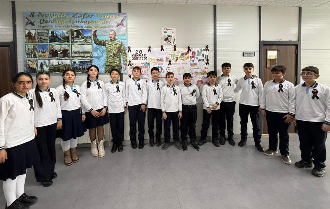 Kəlbəcər rayonu 1 nömrəli məktəbdə 20 Yanvar şəhidləri anıldı - FOTOLAR