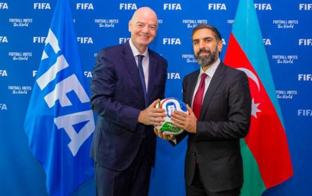 Rövşən Nəcəf FİFA prezidenti ilə görüşdü - FOTOLAR