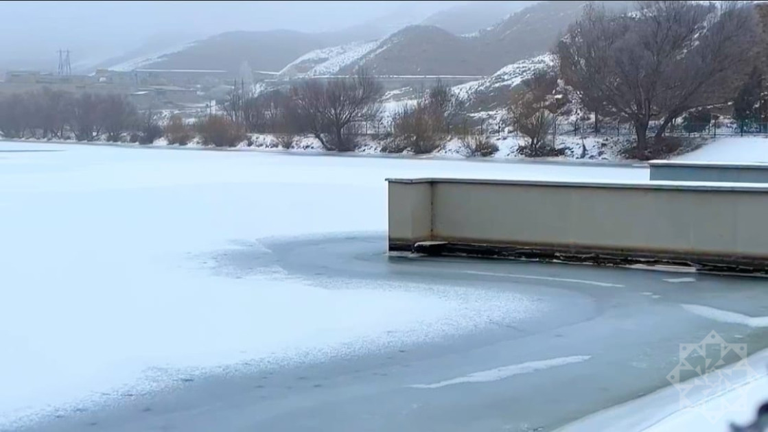 Arpaçay su anbarı dondu - FOTOLAR