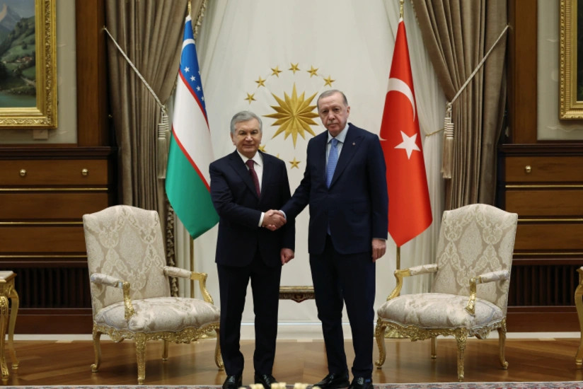 Ərdoğan Mirziyoyevlə görüşdü