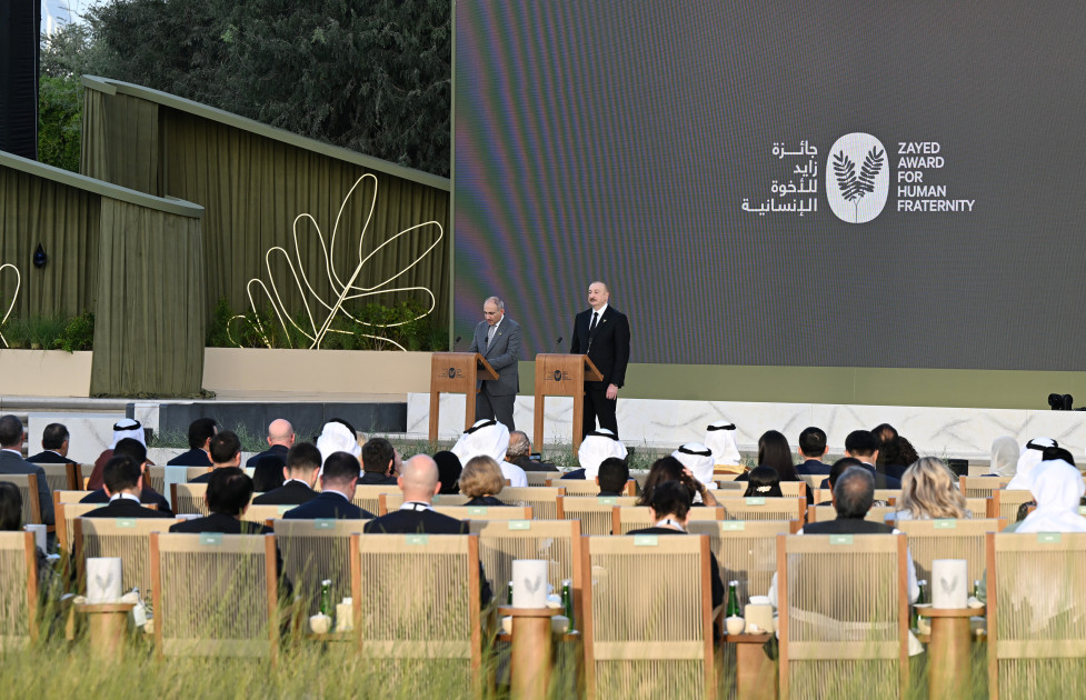 \"Zayed İnsan Qardaşlığı Mükafatı\"nı almaq böyük şərəfdir” - İlham Əliyev