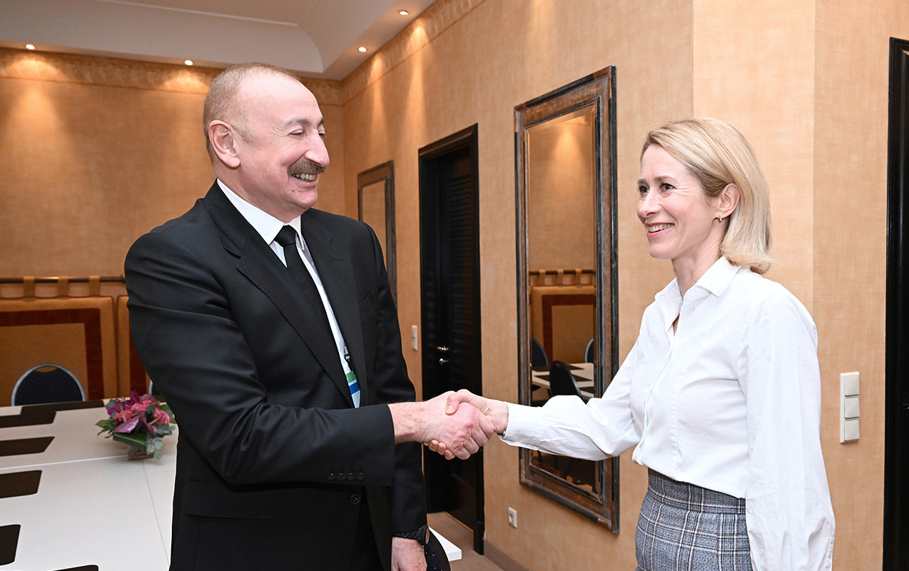 İlham Əliyev Kaya Kallasla görüşdü - FOTOLAR - YENİLƏNİB