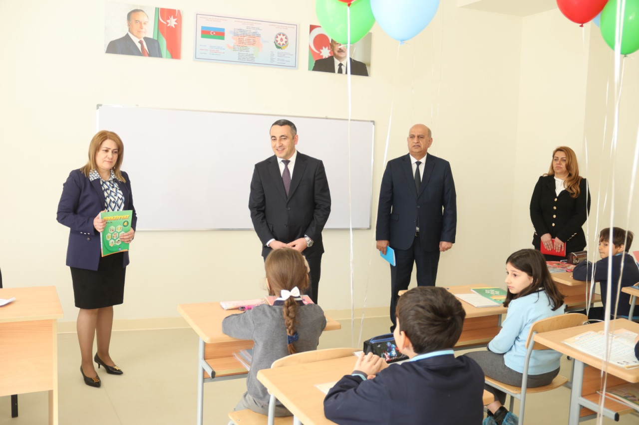 Ağdam 1 nömrəli məktəbdə tədris prosesinə başlanıldı - FOTOLAR