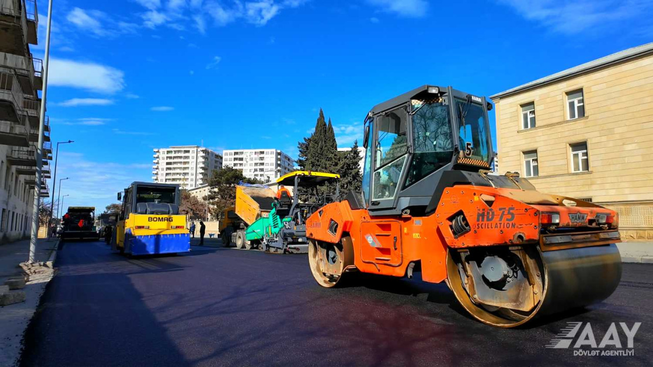 Sabunçuda bu küçə təmir olunur - VİDEO/FOTO