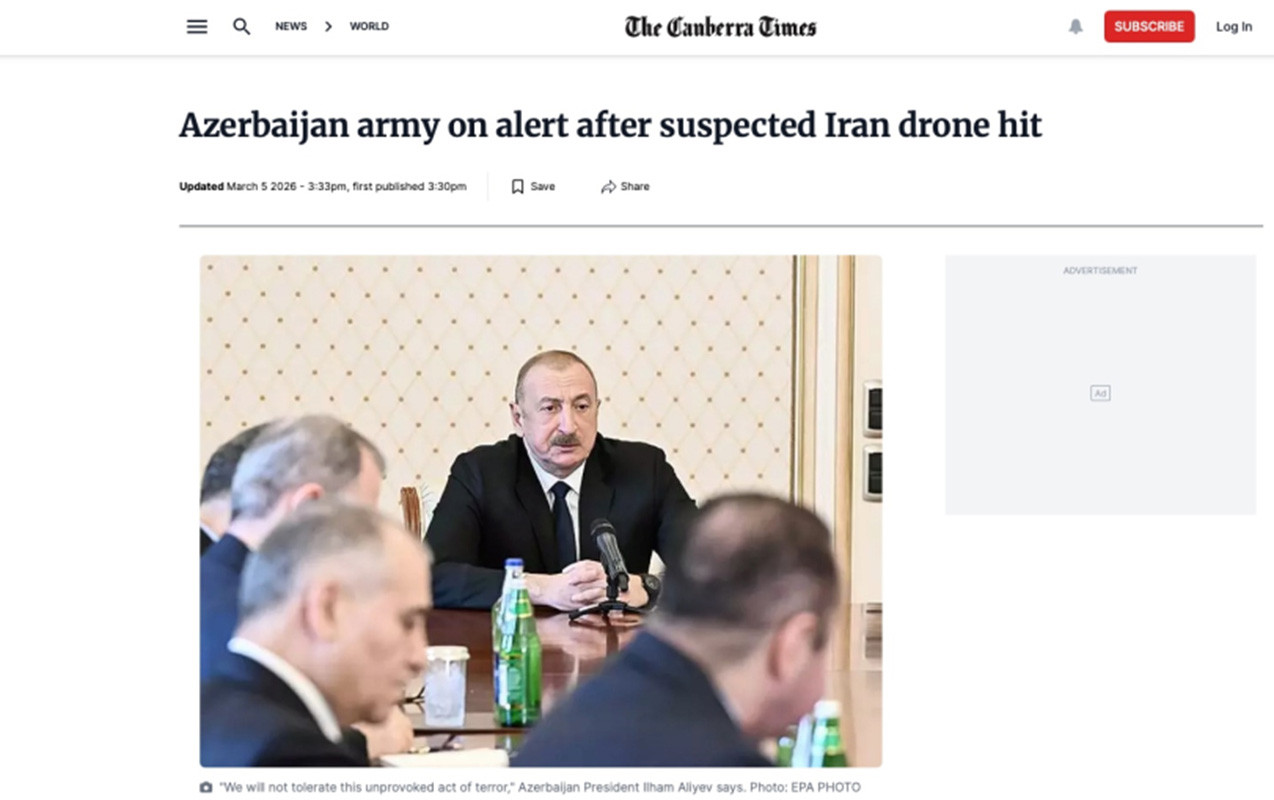 Prezidentin İranın hücumu haqda fikirləri dünya mediasında - FOTOLAR