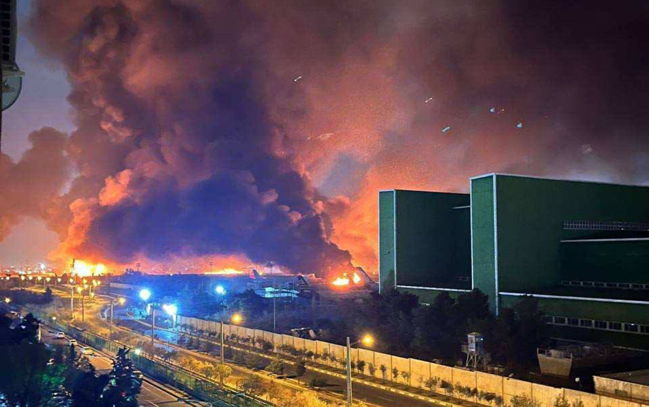 Tehranda hava limanı vuruldu