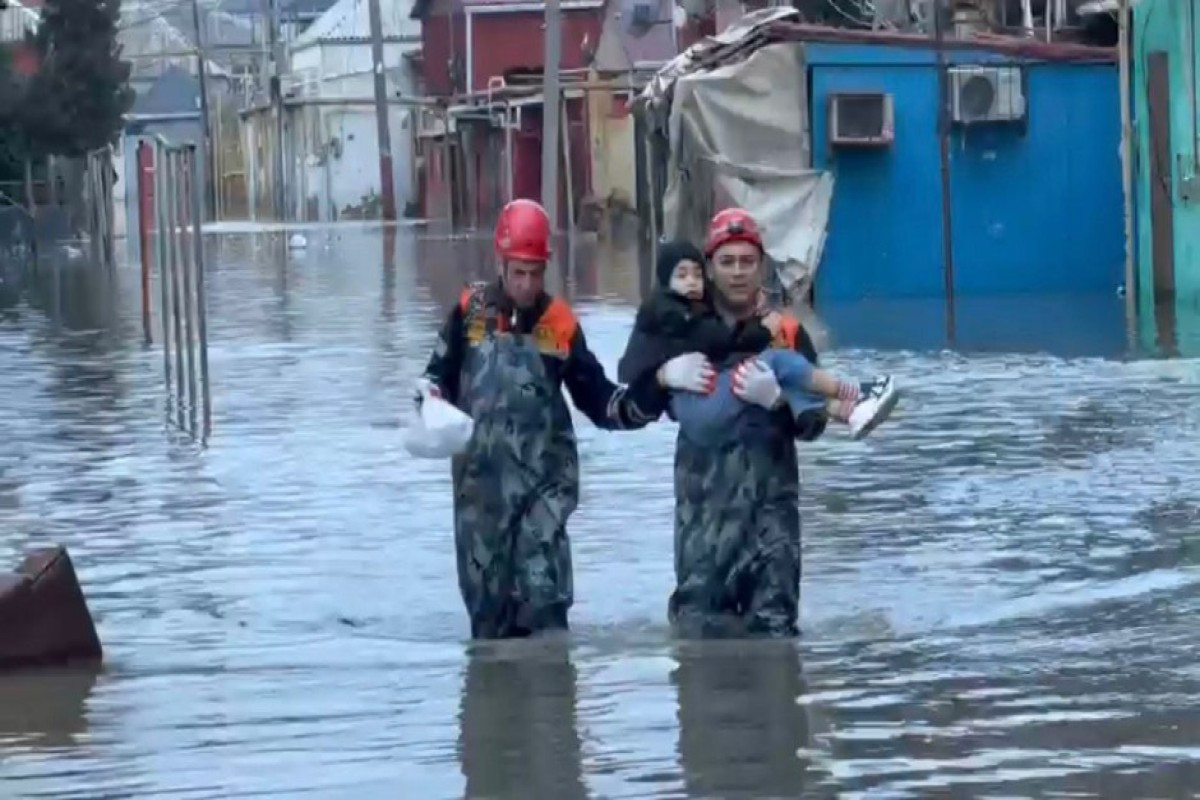Su basmış ərazilərdən 547 nəfər təxliyə edildi - VİDEO