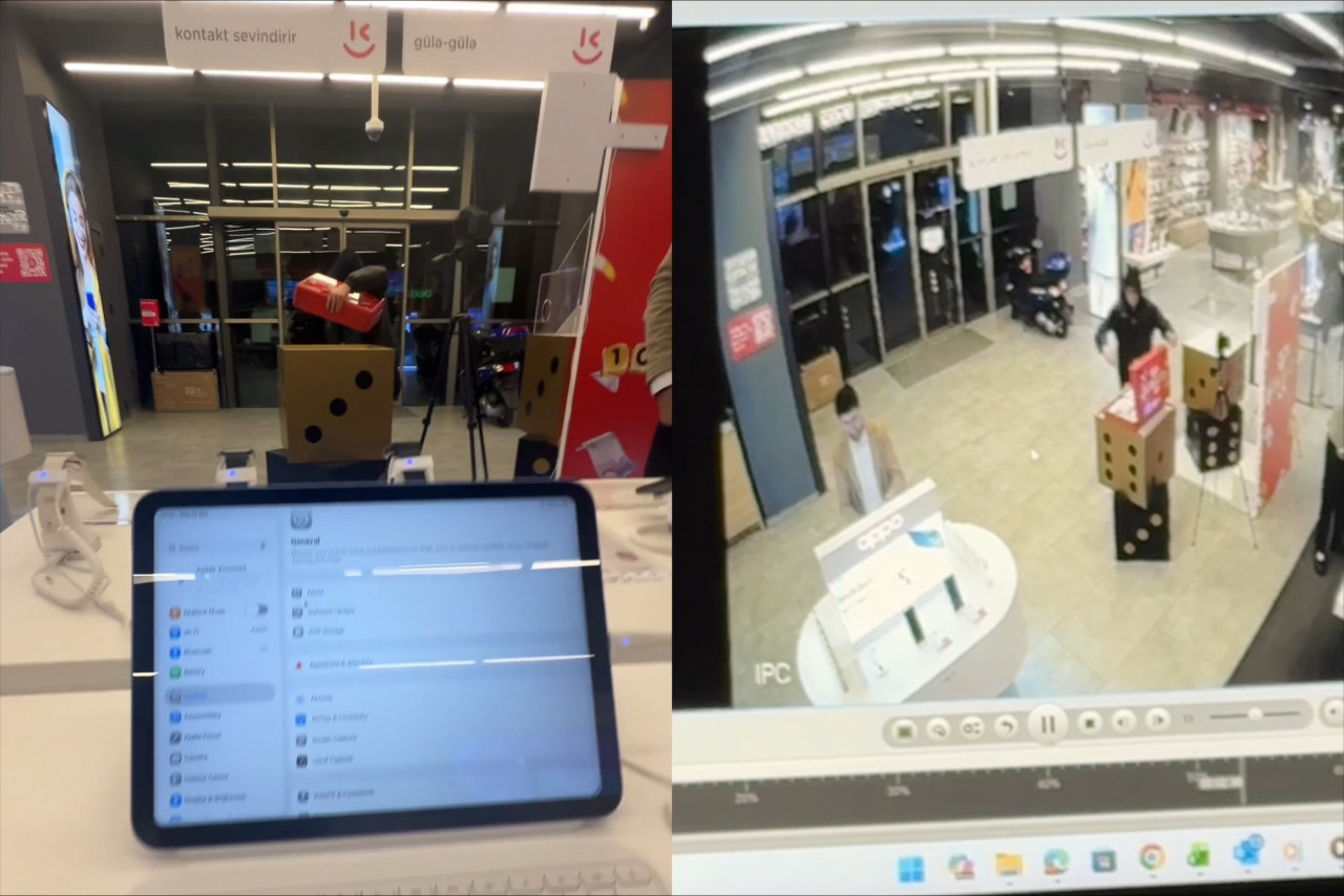 “Kontakt” mağazasından 100 000₼ dolu çamadan oğurlandı – ANBAAN VİDEO