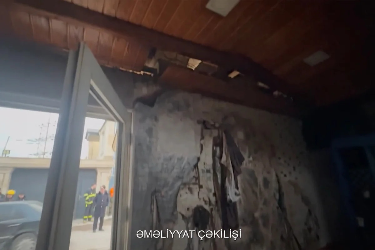 Bakıda obyektdə partlayış: Xəsarət alan var - VİDEO