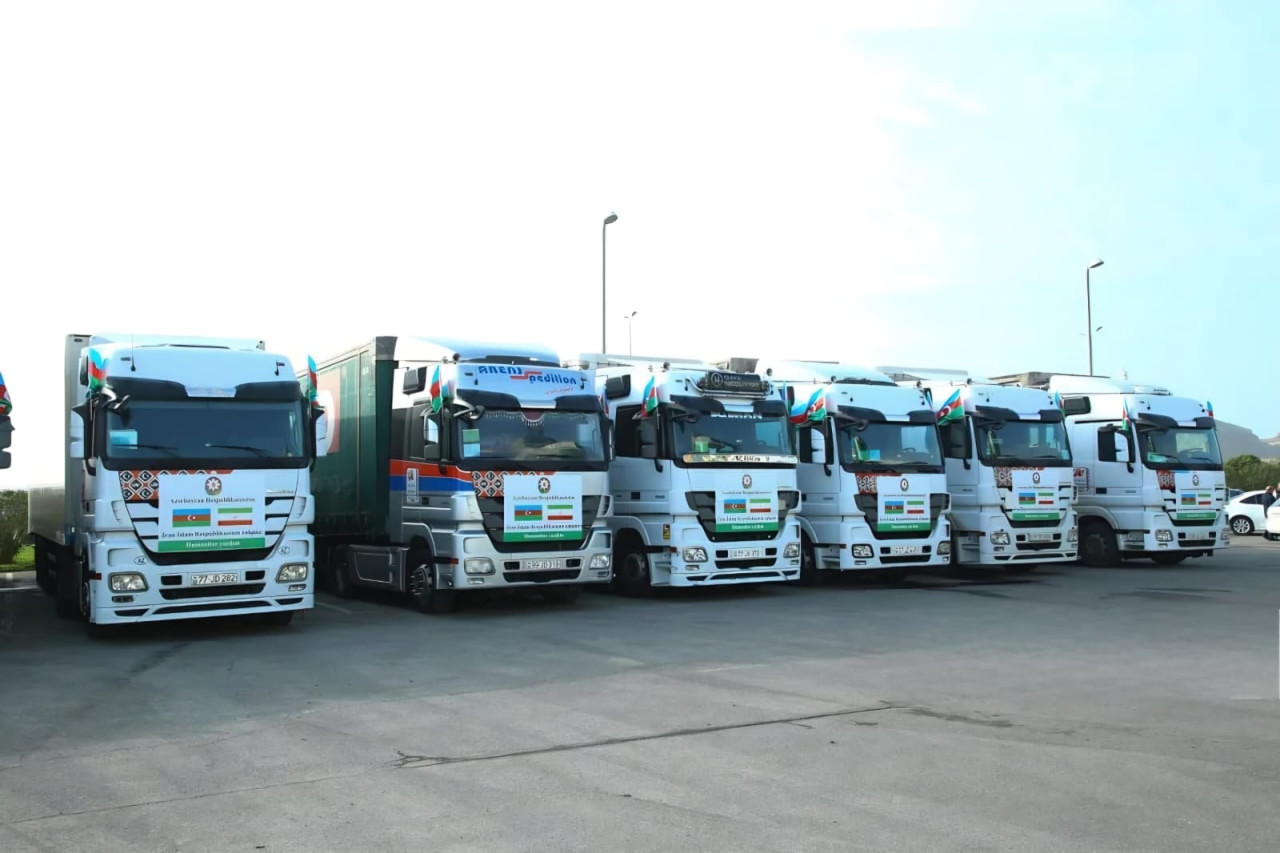 Prezidentin tapşırığı ilə İrana 3-cü humanitar yardım yola salındı - FOTO