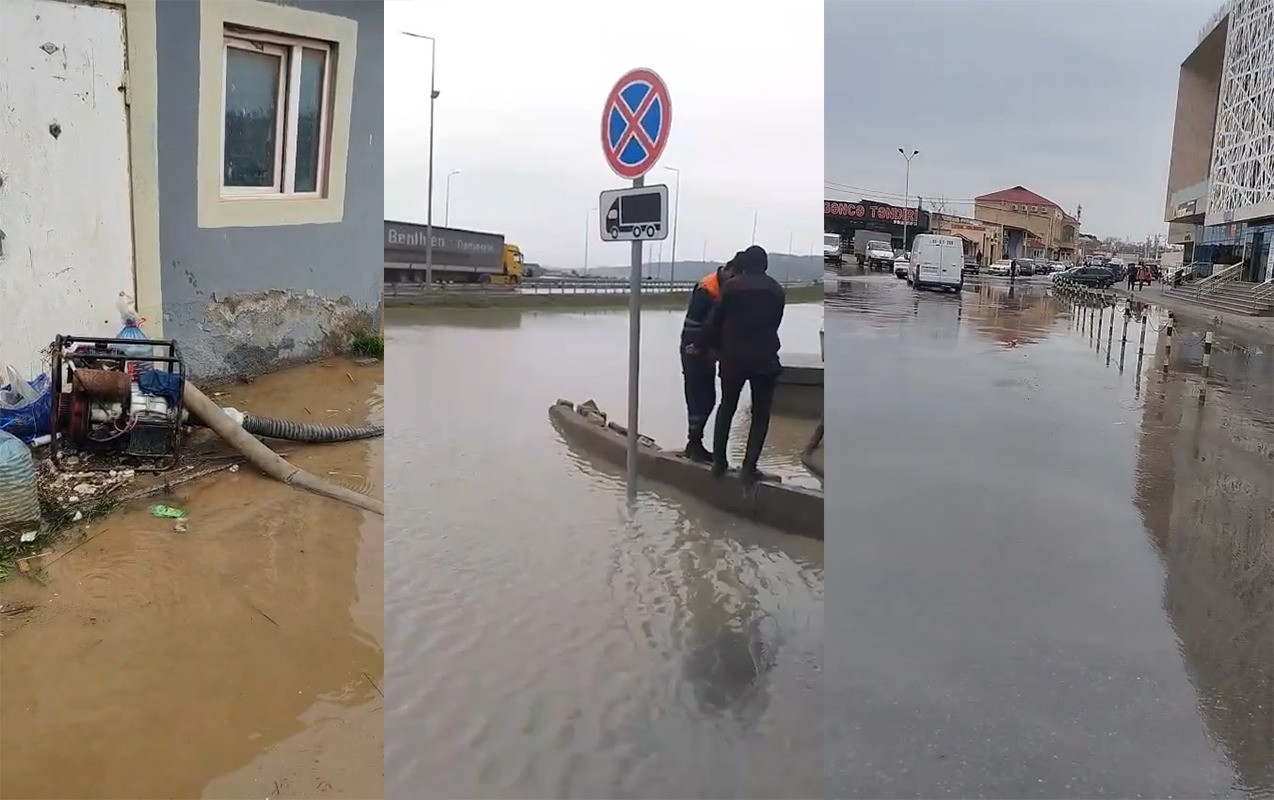 Bakı yağış sularından belə təmizlənir - VİDEO