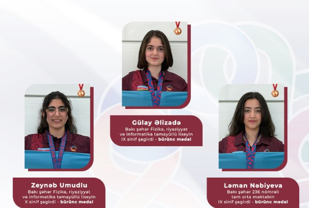 Azərbaycanlı şagirdlər EGMO 2026-da 3 medal qazandı - FOTO