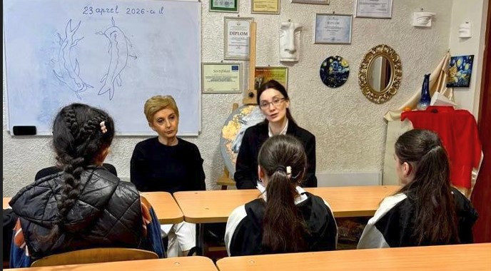 Ombudsman yanğın baş verən internat məktəbinə baş çəkdi - FOTO