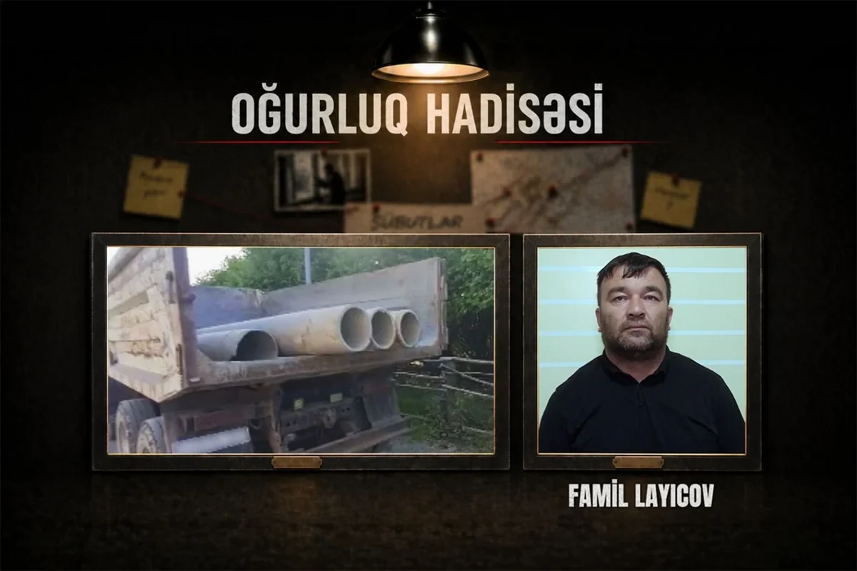 &nbsp;Kanalizasiya borularını oğurlayan şəxs saxlanıldı - VİDEO