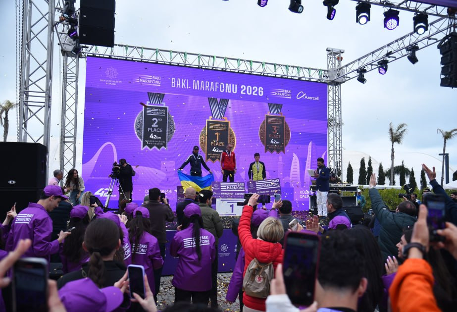 “Bakı Marafonu 2026”nın qaliblərinə mükafatı Leyla Əliyeva təqdim etdi