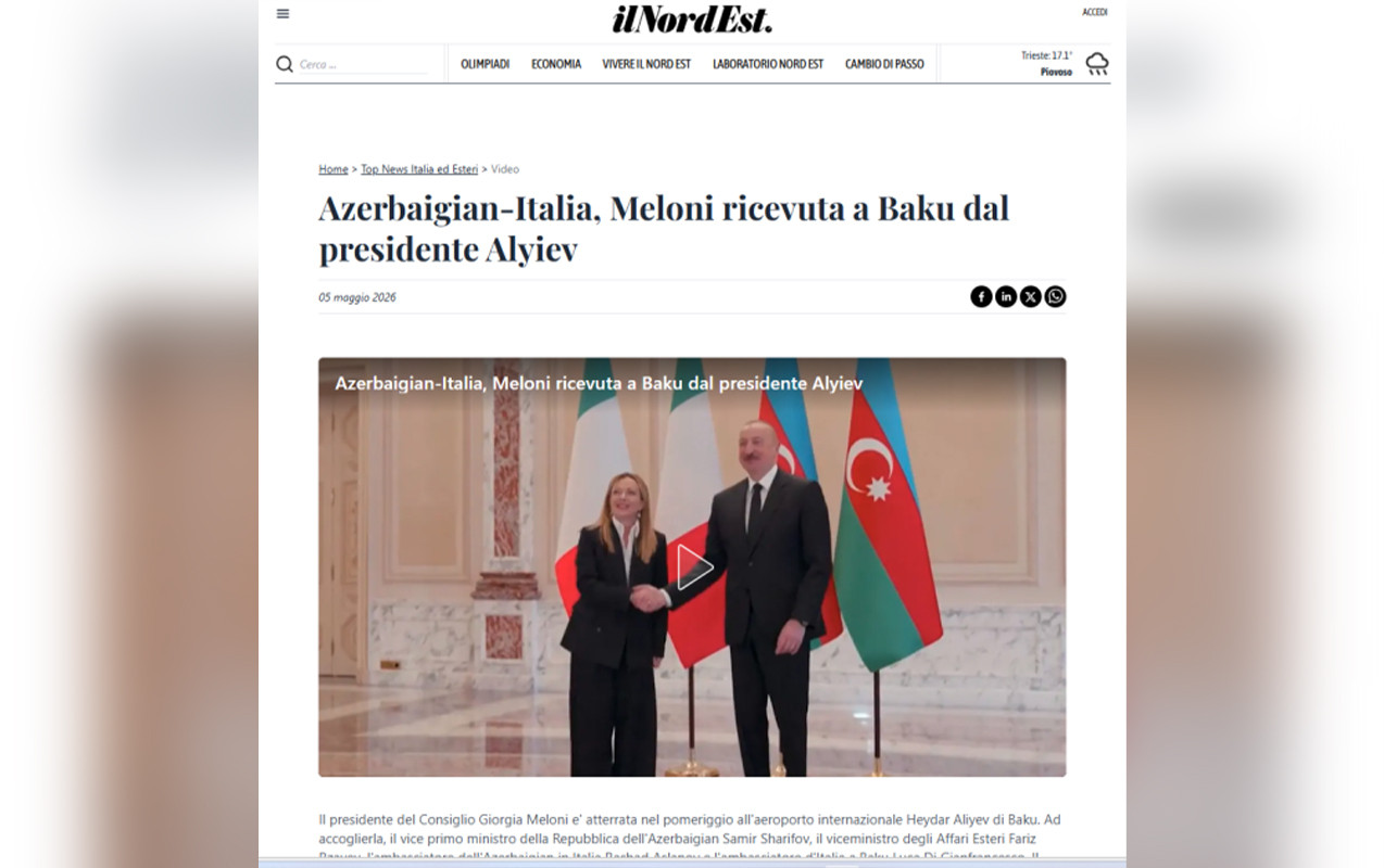 Prezidentin Meloni ilə görüşü dünya mediasında - FOTOLAR