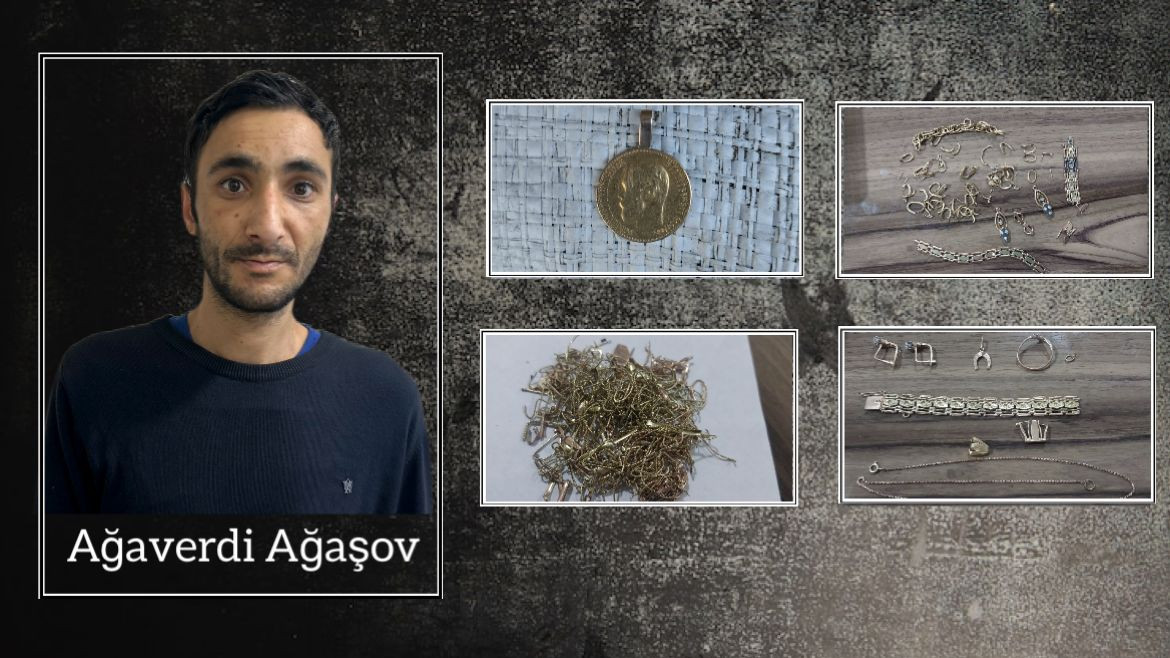 Qızıl mağazasından oğurluq etdi - Həbs olundu