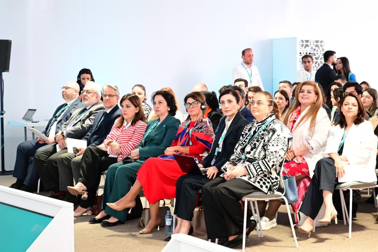 “Dayanıqlı və ilhamlandırıcı mədəniyyətin yenidən canlandırılması modeli” mövzusunda sessiyadan FOTOLAR