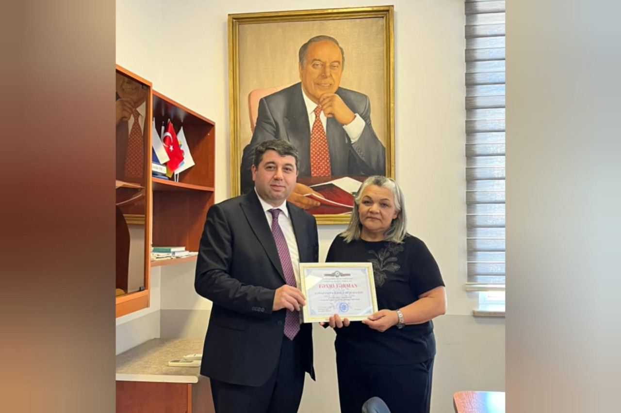 YAP Yasamal rayon təşkilatı Rahilə Ramazanovanı təbrik etdi - FOTO