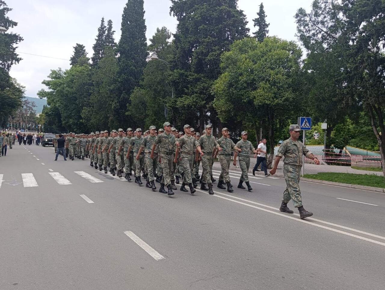 Xankəndi şəhərində hərbçilərin yürüşü keçirilir&nbsp;