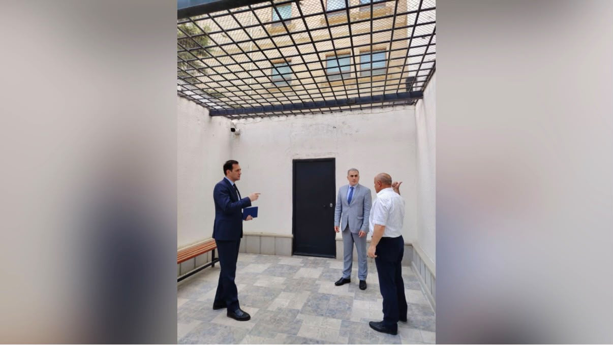 Ombudsman Vergi Xidmətinin saxlanma şəraitini yoxladı - FOTO
