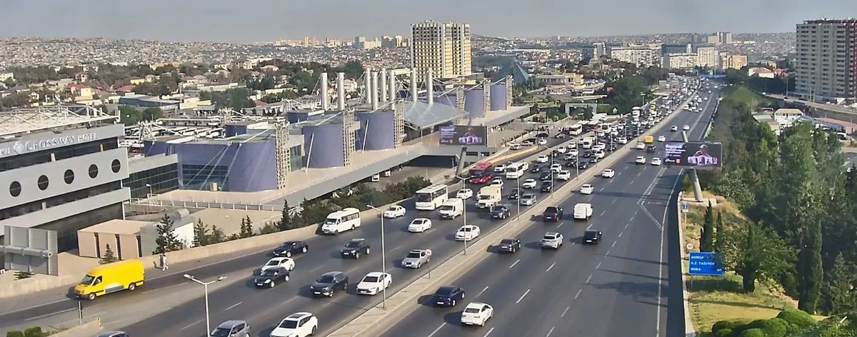 Bakının bu yollarında tıxac var