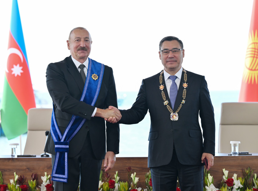 Azərbaycan və Qırğızıstan prezidentləri təltif olundu