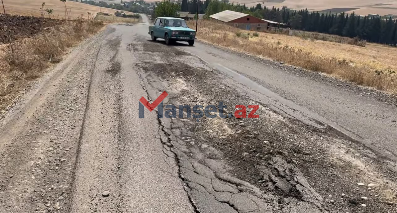 Sakinləri çıxılmaz vəziyyətə salan yol - VİDEO/FOTO