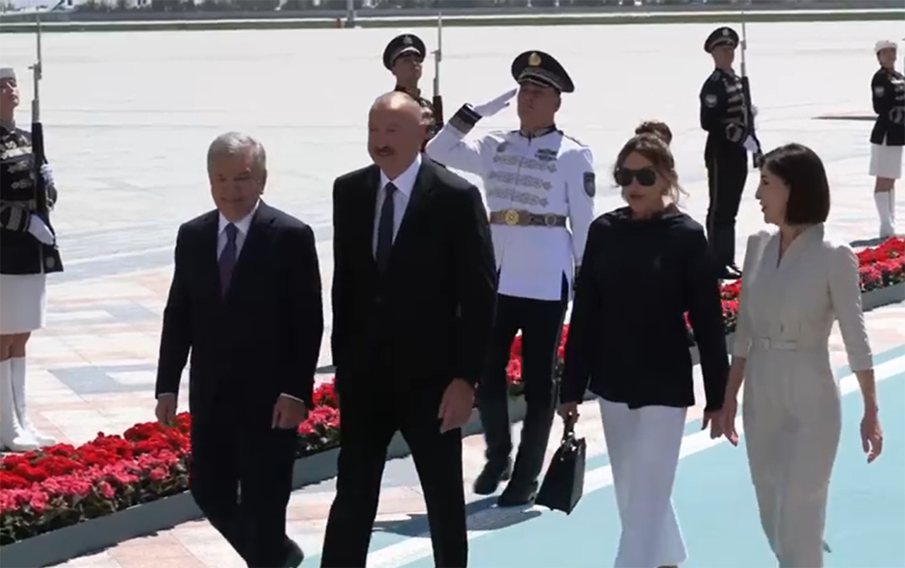 Prezident Daşkənddə belə qarşılandı - VİDEO
