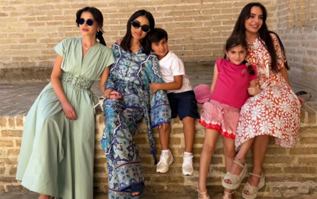 Leyla Əliyeva Şavkat Mirziyoyevin qızları ilə