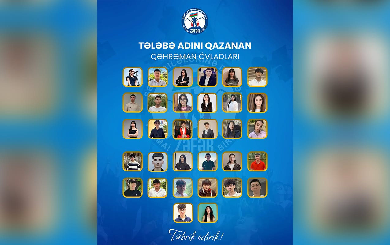 Bu şəhid övladları tələbə oldular - Adlar