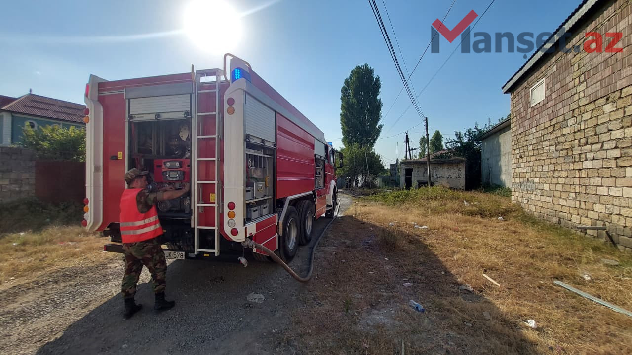 Lənkəranda açıq sahədə YANĞIN - FOTO