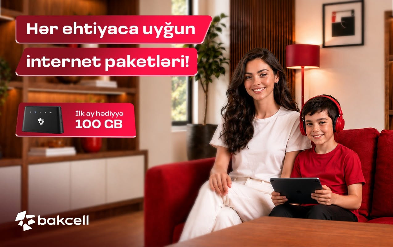 “Bakcell”dən Wi-Fi modemi alın, ilk abunəliyiniz pulsuz olsun