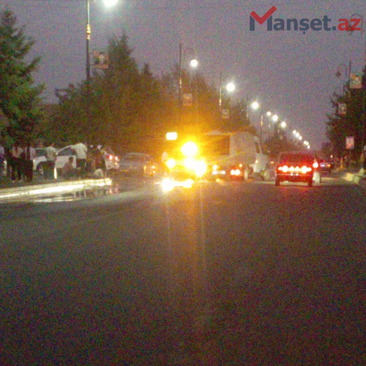 Cəlilabadda içməli su xəttində qəza - Yolu su basdı