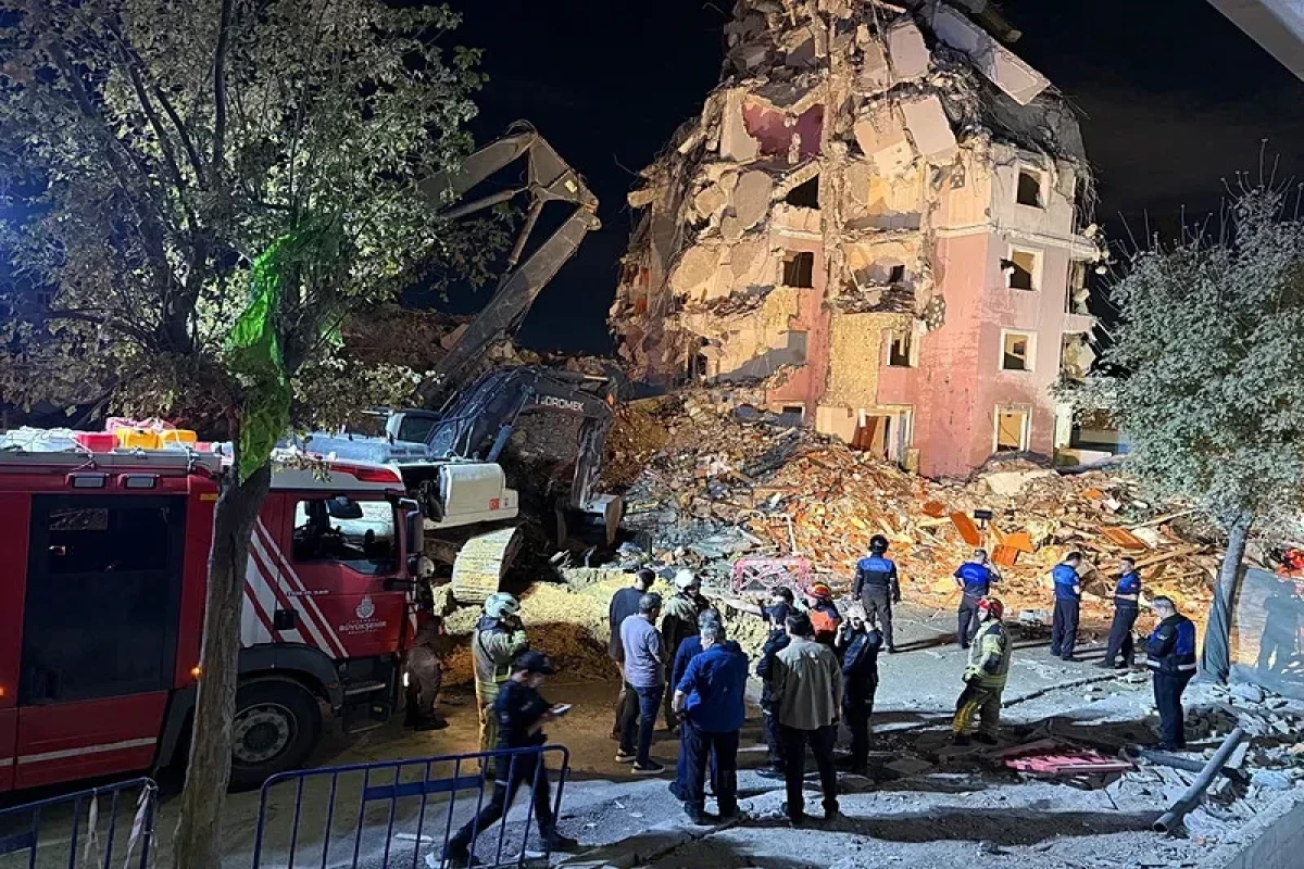 İstanbulda bina çökdü - Yaralılar var&nbsp;