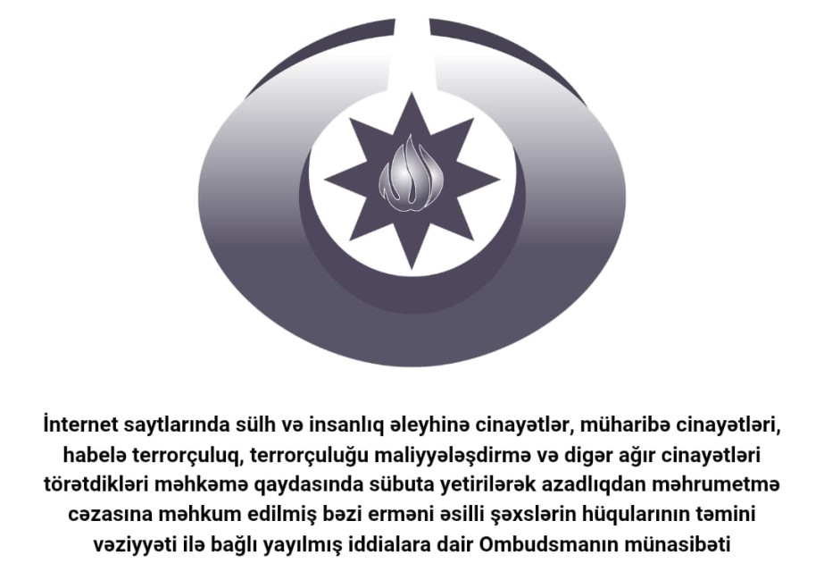 \"Erməniəsilli məhkumların hüquqları ayrı-seçkiliyə yol verilmədən təmin edilir\"&nbsp;