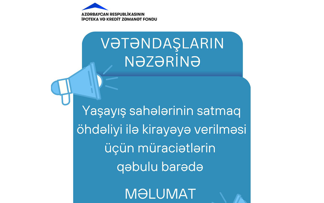 Sabahdan kirayə mənzil mexanizmi üzrə müraciətlərin qəbulu müvəqqəti dayandırılır