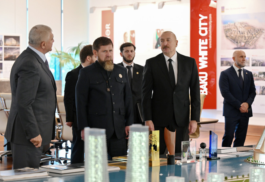 Prezident Ramzan Kadırovla “Ağ Şəhər”də - FOTOLAR