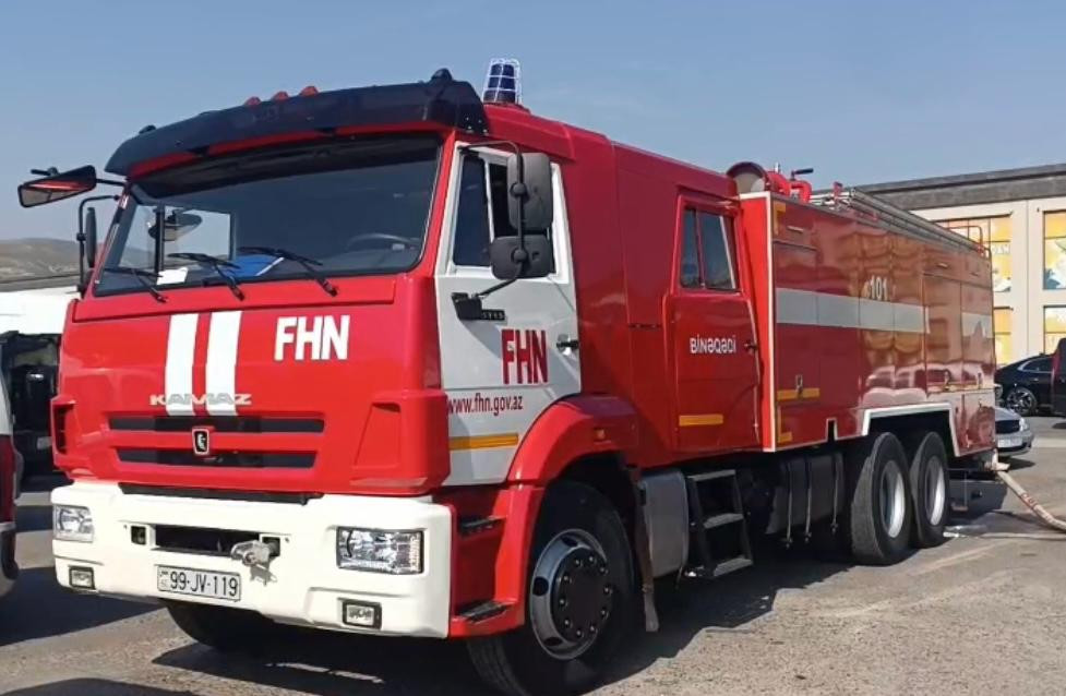 Lökbatanda obyektdə yanğın oldu - FOTOLAR