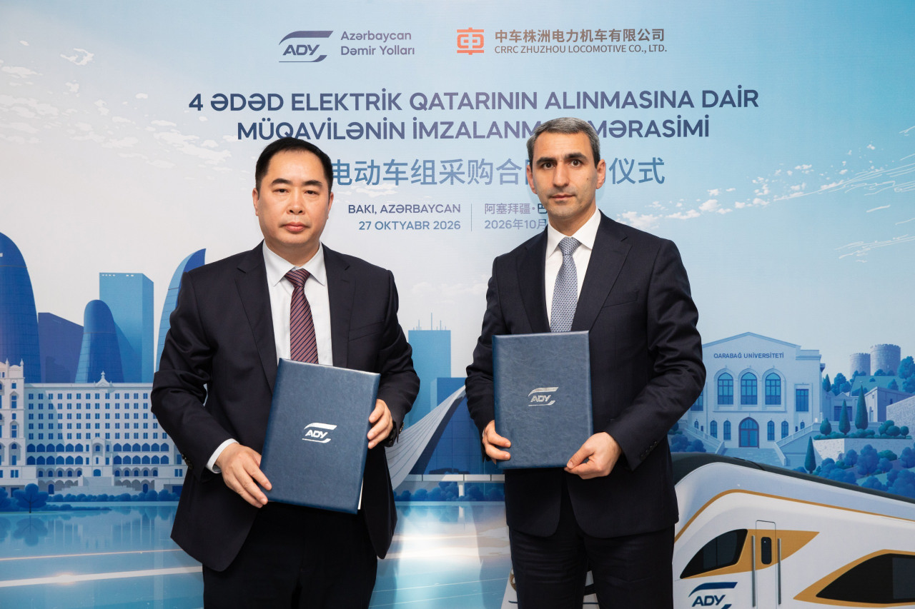 ADY yeni rayonlararası sərnişin qatarları alır - FOTOLAR
